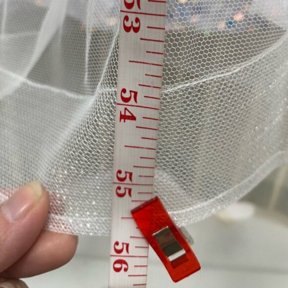 NWT‎ Elegant White Iridescent Sequins Tulle Mermaid Prom Wedding Gown Size M - Picture 4 of 16